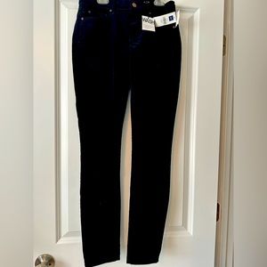 Gap black velvet pants